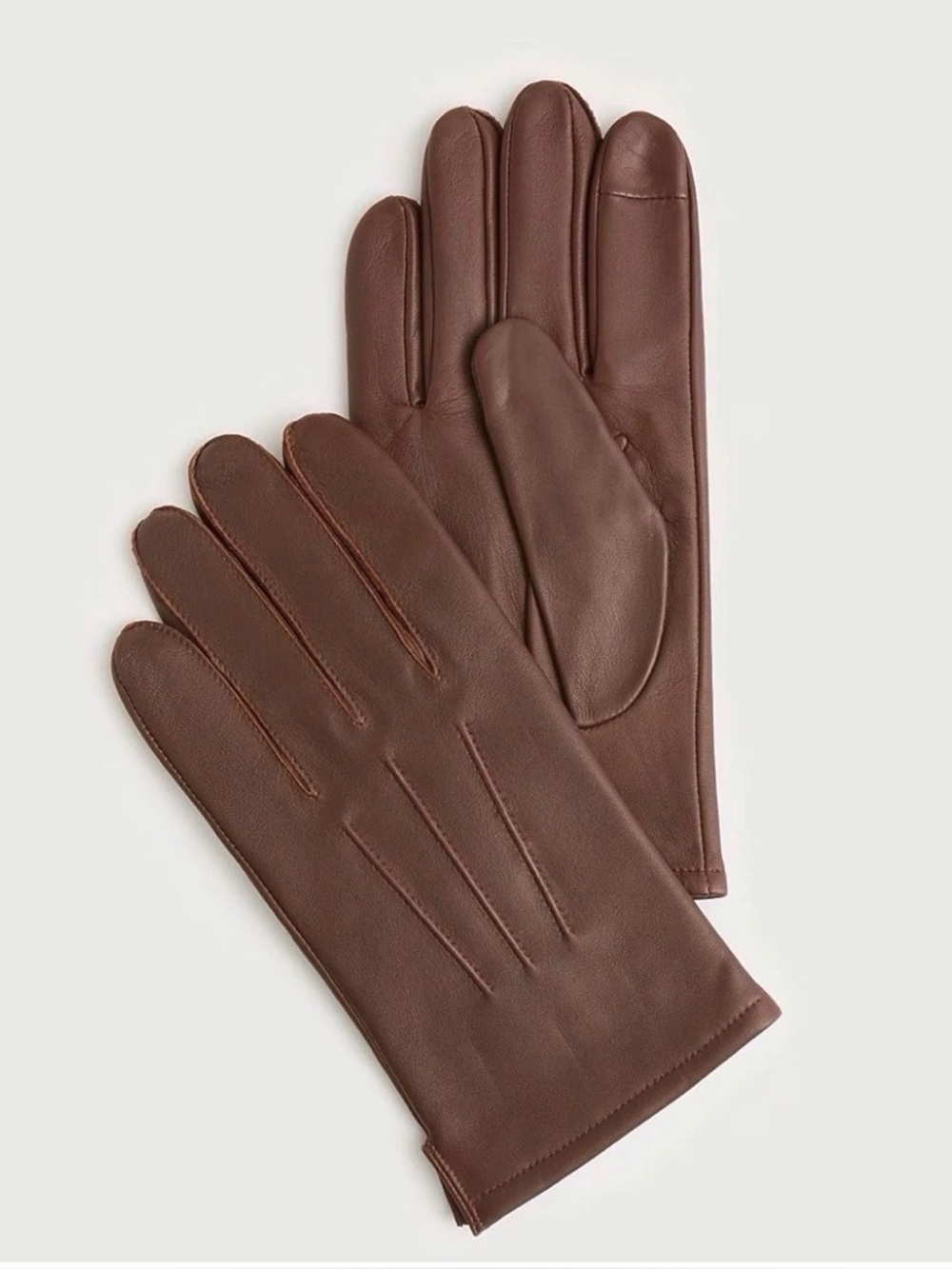 J Crew Cashmere-lined leather gloves M/L‎